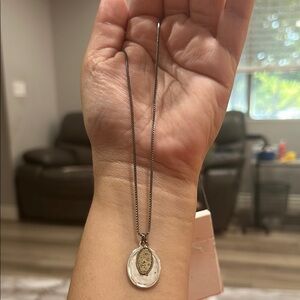 Express Silver Teardrop Pendant Necklace